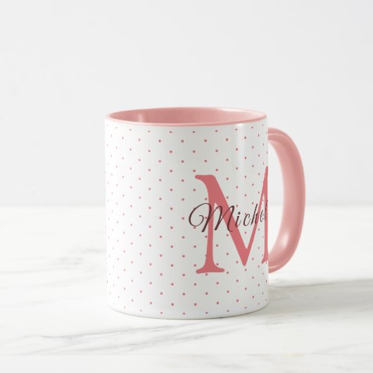 Ersetzen Sie das erste Zeichen Charisma Red Monogr Tasse (VorderseiteRechts)