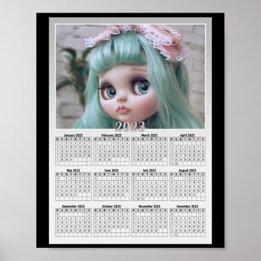 Ersetzen Sie das Foto durch Ihren Kalender. Poster (Vorne)