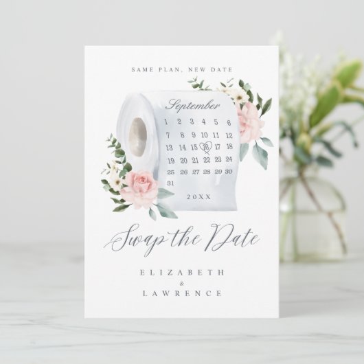 Ersetzen Sie den Kalender für die Papierrollen des Save The Date (Stehend Vorderseite)