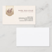 Ersetzen Sie die Gold Tab Monogram Business Card d Visitenkarte (Vorne/Hinten)