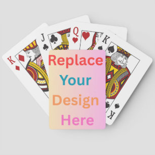 Ersetzen Sie Ihr eigenes Design benutzerdefinierte Spielkarten