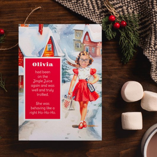 Ersetzen Sie Ihr Gesicht Weihnachten Karte