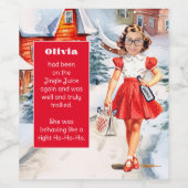 Ersetzen Sie Ihr Gesicht Weihnachten Weinetikett (Einzelnes Label)