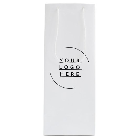 Ersetzen Sie Ihr Logo Geschenktüte Für Weinflaschen (Vorderseite)