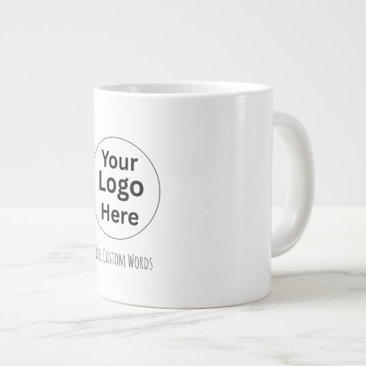 Ersetzen Sie Ihr Logo & Text Jumbo-Tasse (Vorderseite Rechts)