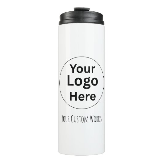 Ersetzen Sie Ihr Logo & Text Thermosbecher (Vorderseite)