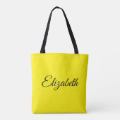 Ersetzen Sie Ihren eigenen Namen Elegantes Script  Tasche (Rückseite)