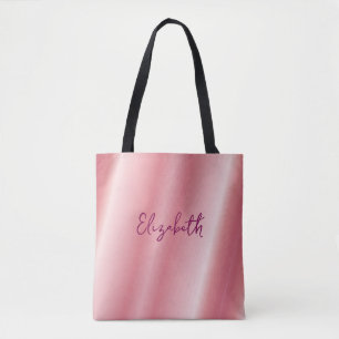 Ersetzen Sie Ihren Namen oder Ihre Text-Rose Gold Tasche