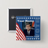 Ersetzen Sie Kampagnen-Schablone des Foto-| Button (Vorne & Hinten)