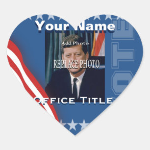 Ersetzen Sie Kampagnen-Schablonen-Herz des Foto-  Herz-Aufkleber