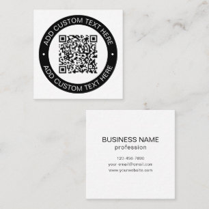Ersetzen Sie mit Ihrem eigenen hochgeladenen QR-Co Quadratische Visitenkarte