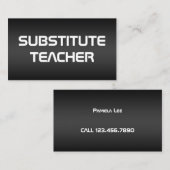 Ersetzter Lehrer auf Anruf Visitenkarte (Vorne/Hinten)