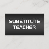 Ersetzter Lehrer auf Anruf Visitenkarte (Vorderseite)