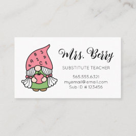 Ersetzter Lehrer Niedliches Genom Visitenkarte