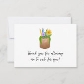 Ersetzung von Blume für Lehrkräfte Dankeskarte (Vorderseite)