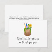 Ersetzung von Blume für Lehrkräfte Dankeskarte (Vorne/Hinten)