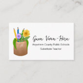 Ersetzung von Blume für Lehrkräfte Visitenkarte (Vorderseite)