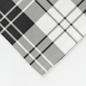 Erskine Black and White Clan Abzeichen Tartan Kari Fleecedecke (Ecke)