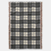 Erskine Black and White M Original Scottish Tartan Decke (Vorderseite Vertikal)