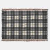 Erskine Black and White M Original Scottish Tartan Decke (Vorderseite)
