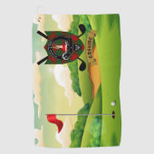 Erskine Clan Abzeichen & Tartan Golfhandtuch (Vorderseite)