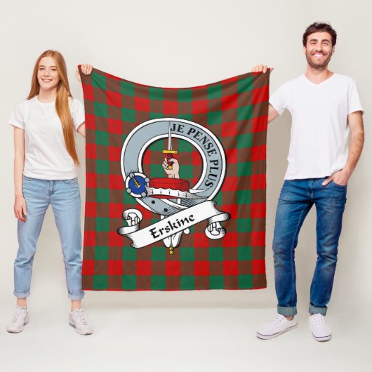 Erskine Clan Abzeichen Tartan Kariert Fleecedecke (Beispiel)