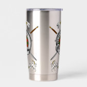 Erskine Clan Abzeichen Tartan & Schwerter Thermobecher (Links)