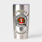 Erskine Clan Abzeichen Tartan & Schwerter Thermobecher (Vorderseite)