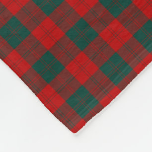 Erskine Clanroter und grüner Tartan Fleecedecke