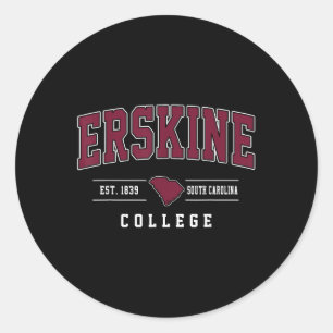 Erskine College Arch Vintage Design Männer Frauen Runder Aufkleber