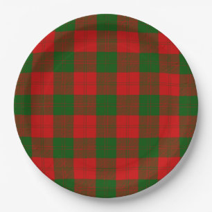 Erskine Tartan Rot kariert Pappteller