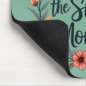 Ersparen Sie das einfache Moments-Boho-Blumenziffe Mousepad (Ecke)