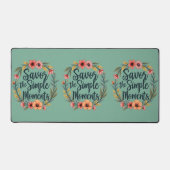 Ersparen Sie das einfache Moments-Boho-Blumenziffe Schreibtischunterlage (Vorderseite)