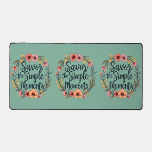 Ersparen Sie das einfache Moments-Boho-Blumenziffe Schreibtischunterlage (Vorderseite)