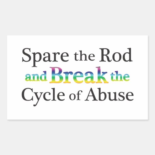 Ersparen Sie den Missbrauch Rechteckiger Aufkleber (Vorderseite)