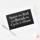 Ersparen Sie den Rod Rechteckiger Aufkleber (Umschlag)