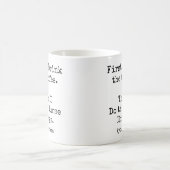 Erst Kaffee, dann Krankenpflegedinge lustig Kaffeetasse (Mittel)
