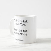 Erst Kaffee, dann mache ich das Windsurfen lustig Kaffeetasse (Vorderseite Links)