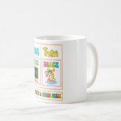 Erst lehren dann Strand verdiene ich eine Sommerpa Kaffeetasse (VorderseiteRechts)