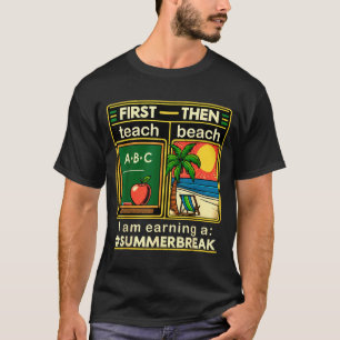 Erst unterrichte ich den Strandlehrer, ich verdien T-Shirt