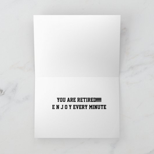 **ERSTATTUNG** ZEIT, UM GLÜCKWÜNSCHE DES LEBENS ZU KARTE (Innenseite)