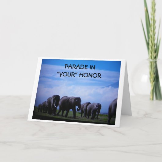 ERSTATTUNGSGRATULIERUNGEN AN DEN PARADE KARTE (Vorderseite)