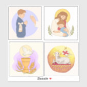 Erstaufkleber für das heilige Kommunion-Set Aufkleber (Blatt)