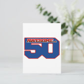 erstaunlich 50 postkarte (Stehend Vorderseite)