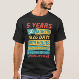 Erstaunlich 5 Jahre alt Vintage 5. Geburtstag T-Shirt