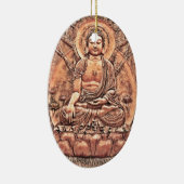 Erstaunlich ausführlicher kupferner Buddha Keramik Ornament (Rechts)