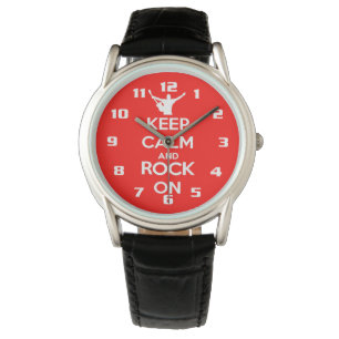 Erstaunlich, bleib ruhig und rock weiter armbanduhr