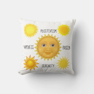 Erstaunlich Glücklich lächelndes Sonnengesicht Hel Kissen