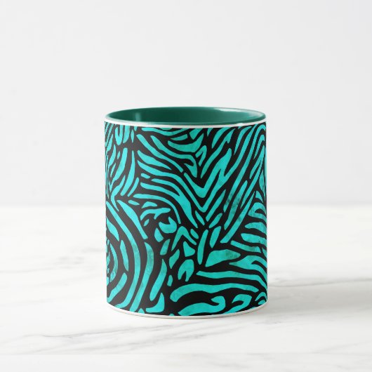 Erstaunlich grünes Zebra-Design Tasse (Zentrum)