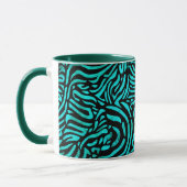 Erstaunlich grünes Zebra-Design Tasse (Links)